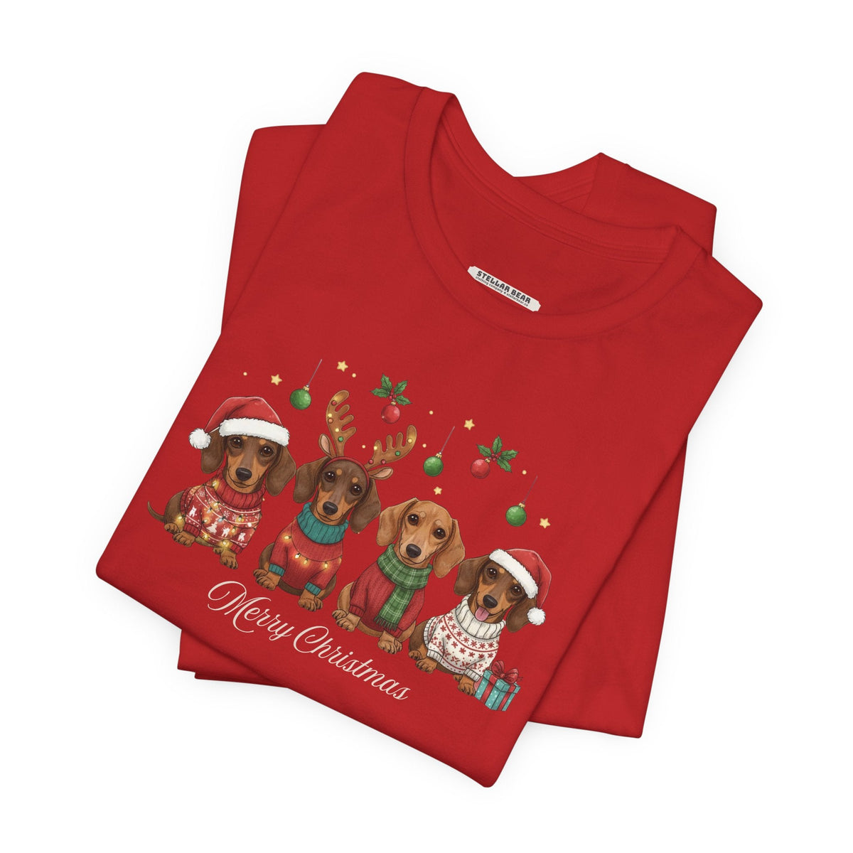 Dachshund Merry Christmas Graphic T-Shirt product image 4