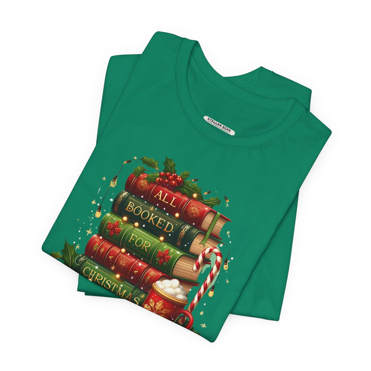 All Booked for Christmas Graphic T-Shirt product image 2