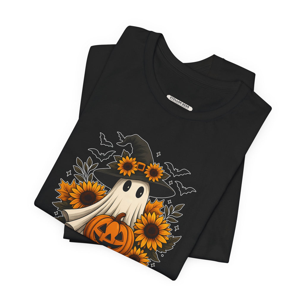 Ghost Witch, Sunflowers &Pumpkin Graphic T-Shirt product image 2