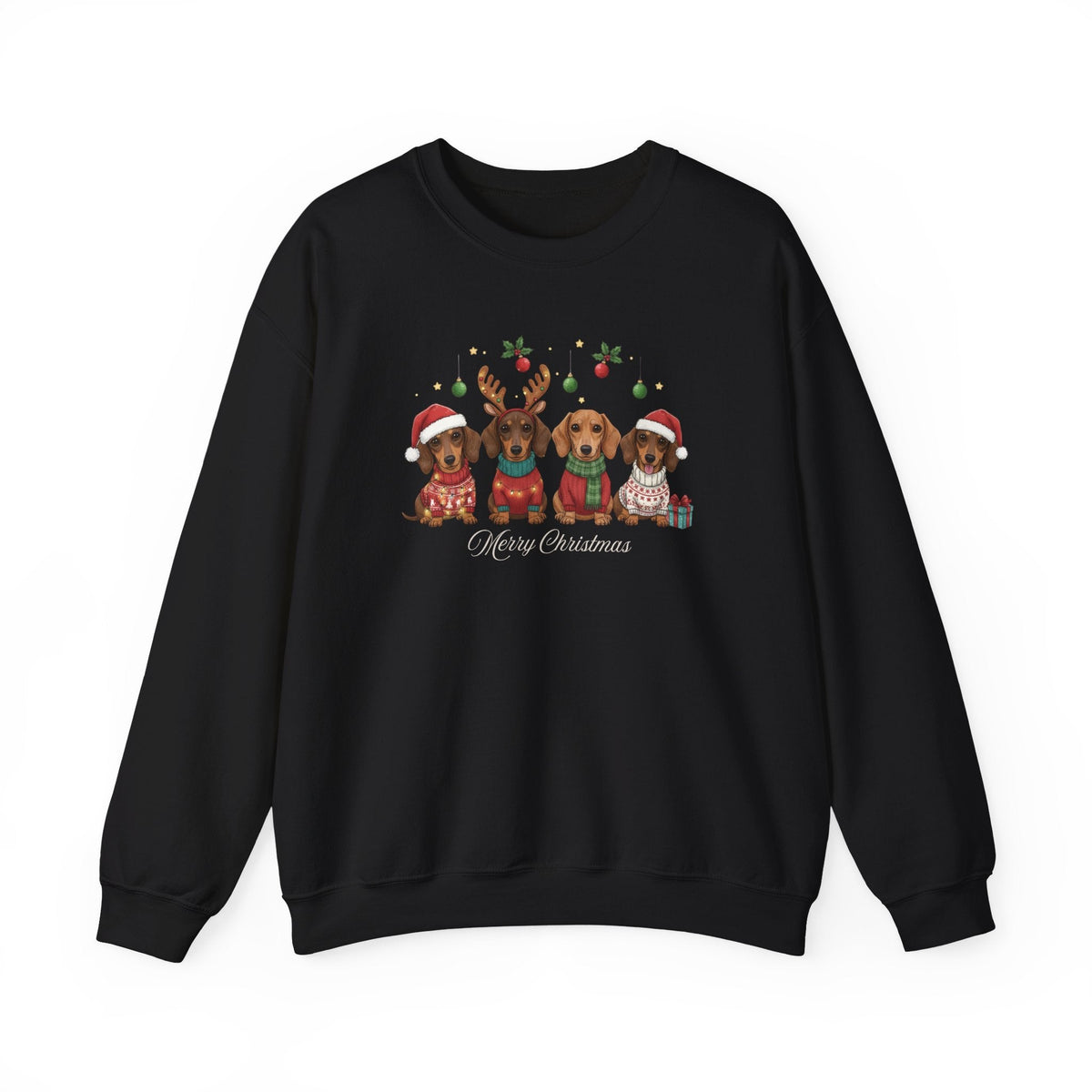 Dachshund Merry Christmas Graphic Sweatshirt product image 1