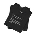 The Perfect Regency Man Checklist T-Shirt (Jane Austen) product image 1