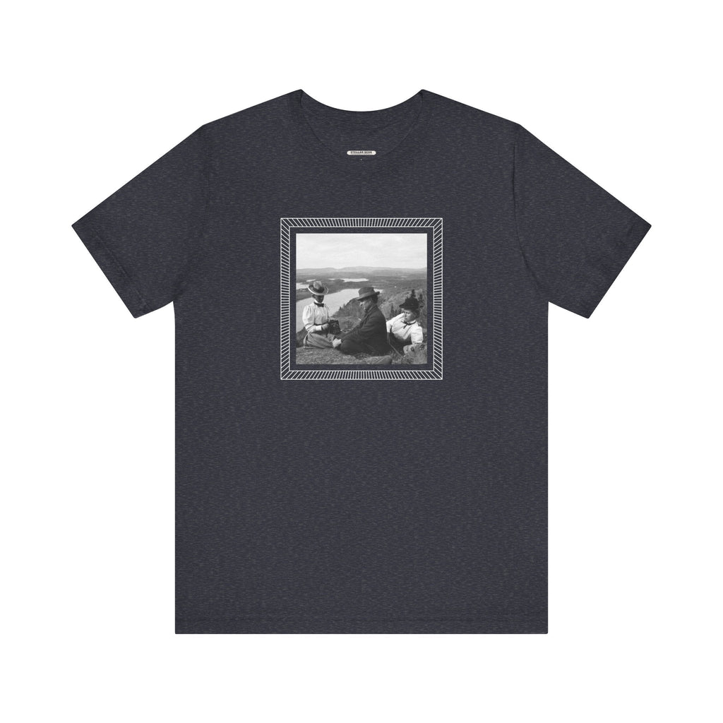 Friends on a Hill with a Camera 1899 Vintage Graphic T-Shirt product image 7