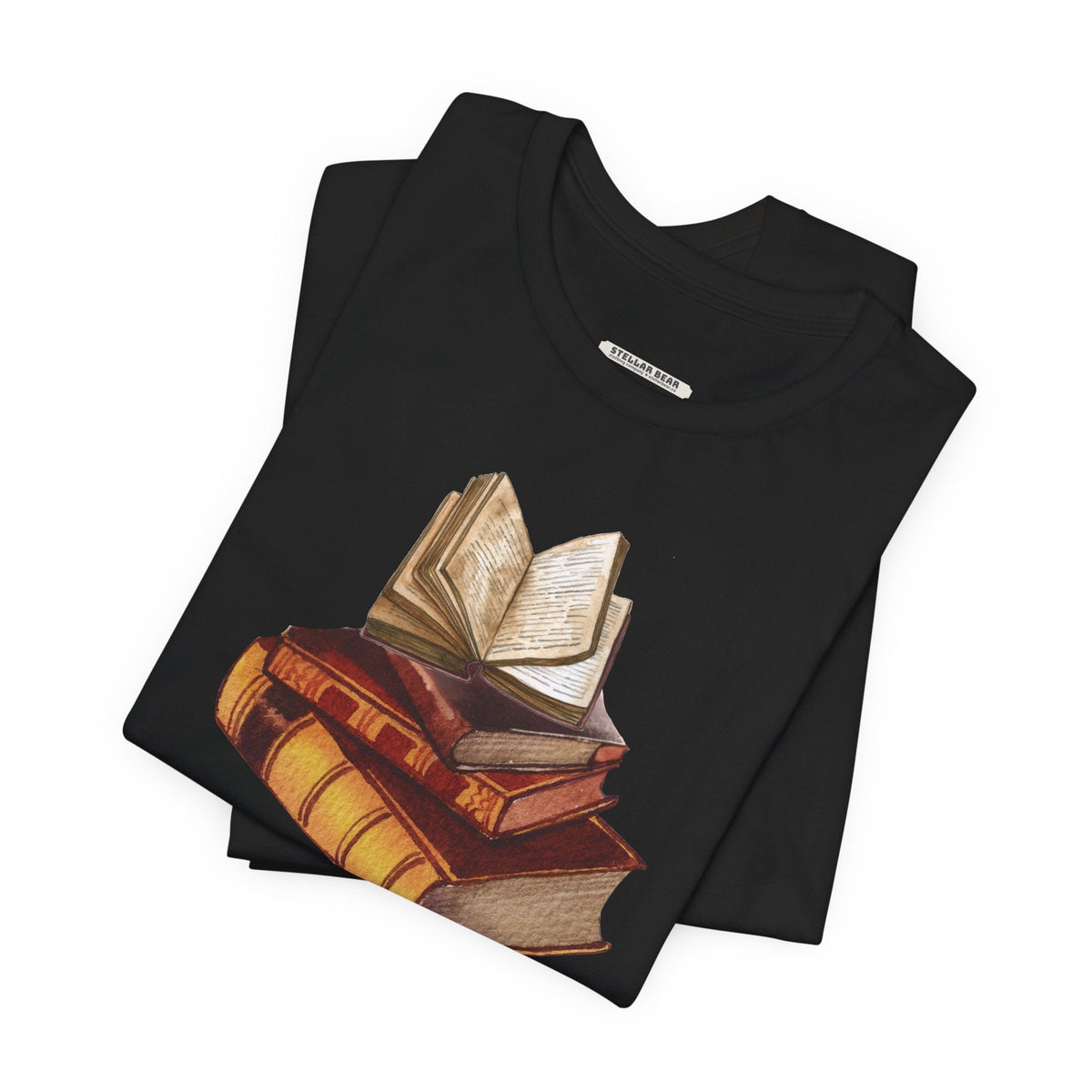 Stack of Old Books Vintage Objects Graphic T-Shirt product image 5