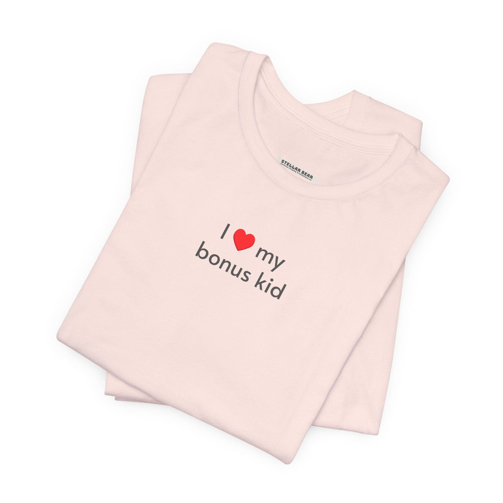 I Love My Bonus Kid Minimalist Style T-Shirt product image 2