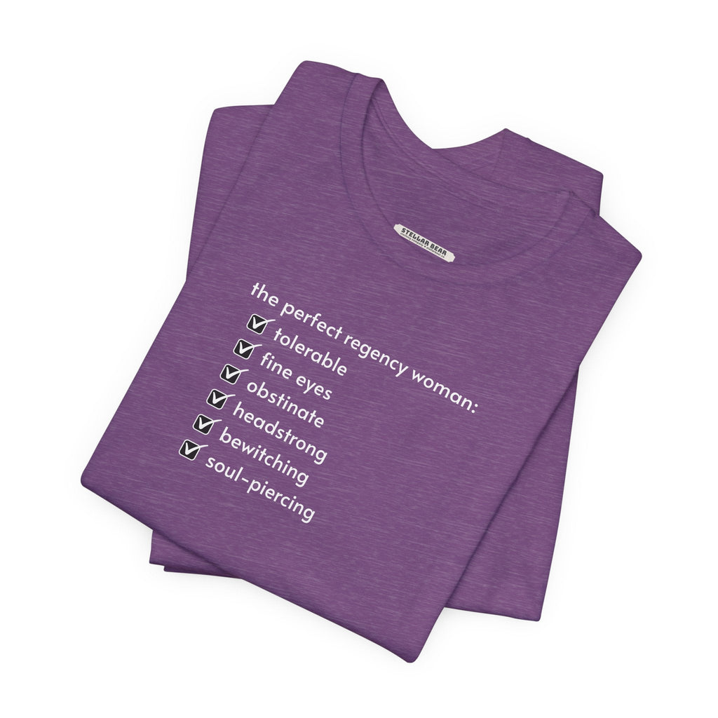 The Perfect Regency Woman Checklist T-Shirt (Jane Austen) product image 2