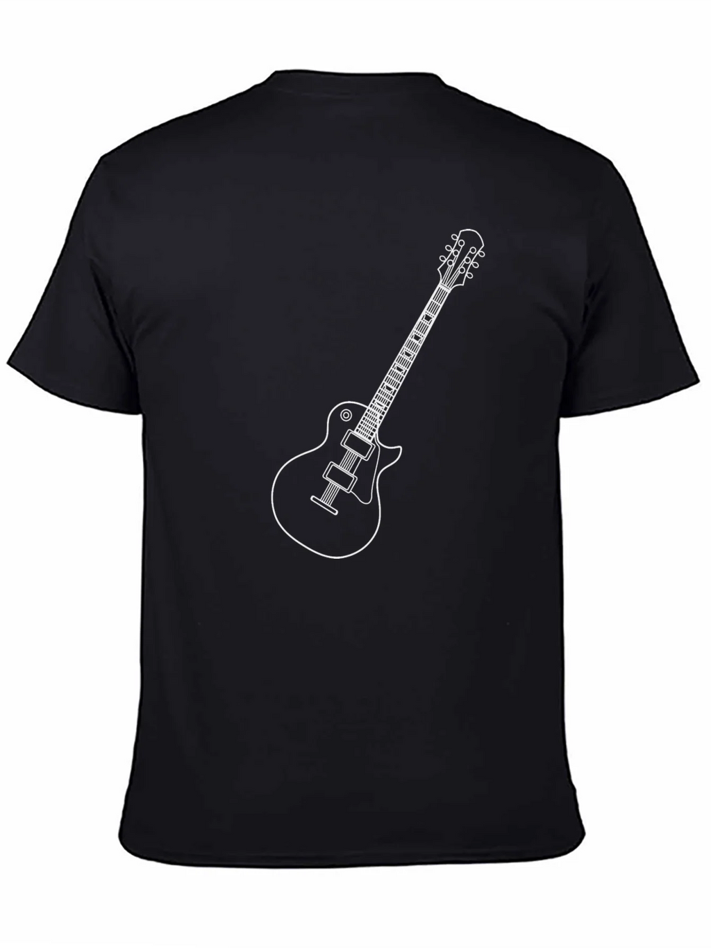 Electric Guitar Graphic Tee - Black Cotton T-Shirt product image 4
