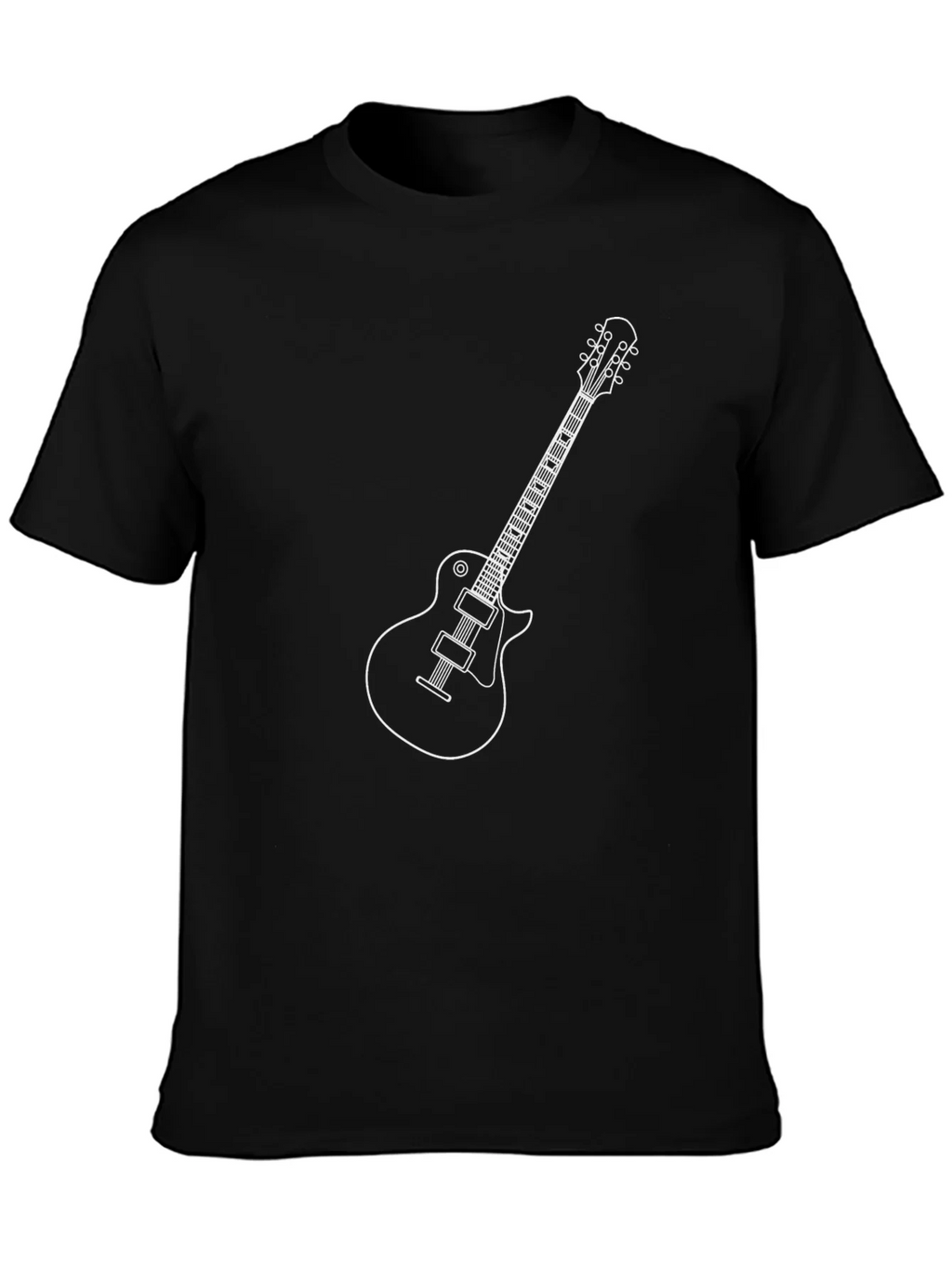 Electric Guitar Graphic Tee - Black Cotton T-Shirt product image 3
