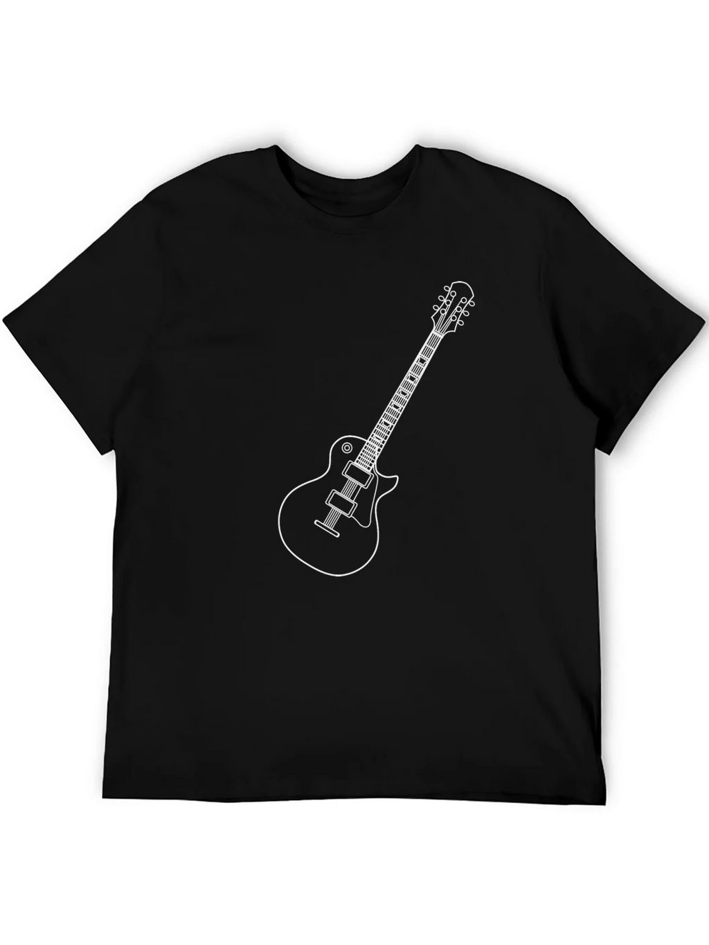 Electric Guitar Graphic Tee - Black Cotton T-Shirt product image 5