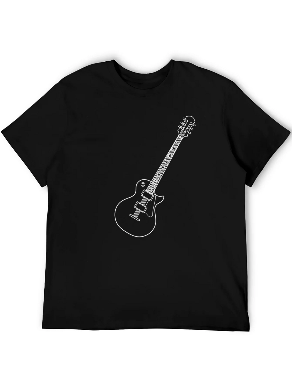 Electric Guitar Graphic Tee - Black Cotton T-Shirt product image 5