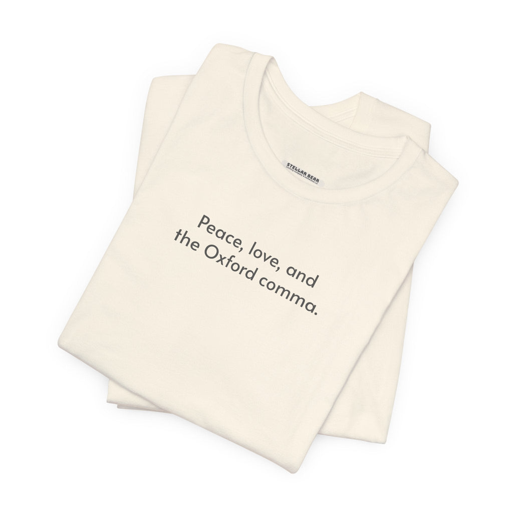 Peace, Love, and the Oxford Comma Minimalist Style T-Shirt product image 2