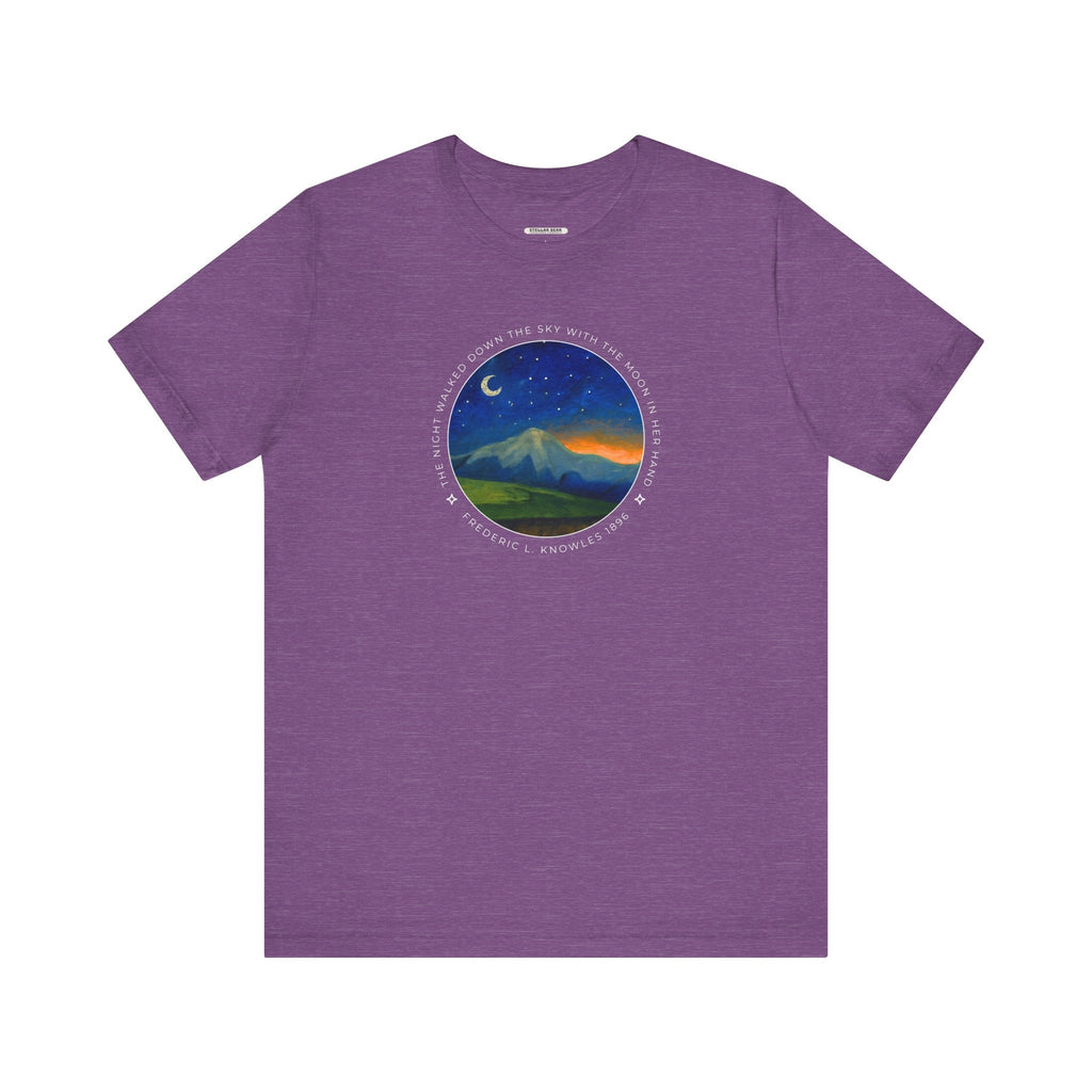 The Night Walked Down Sky Graphic Quote T-Shirt (Fredric L. product image 6