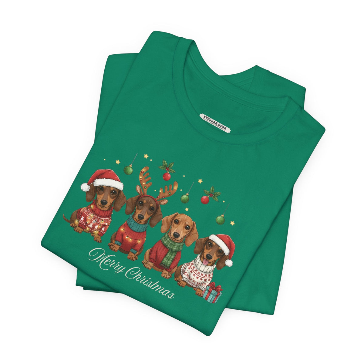 Dachshund Merry Christmas Graphic T-Shirt product image 2