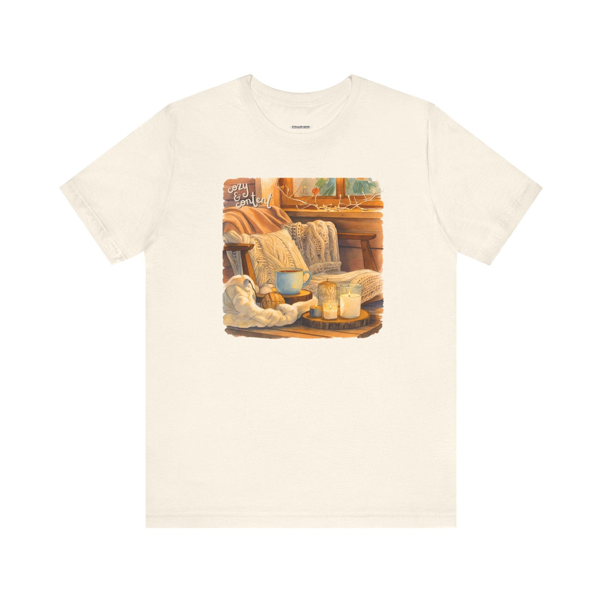 Cozy & Content Graphic T-Shirt product image 7