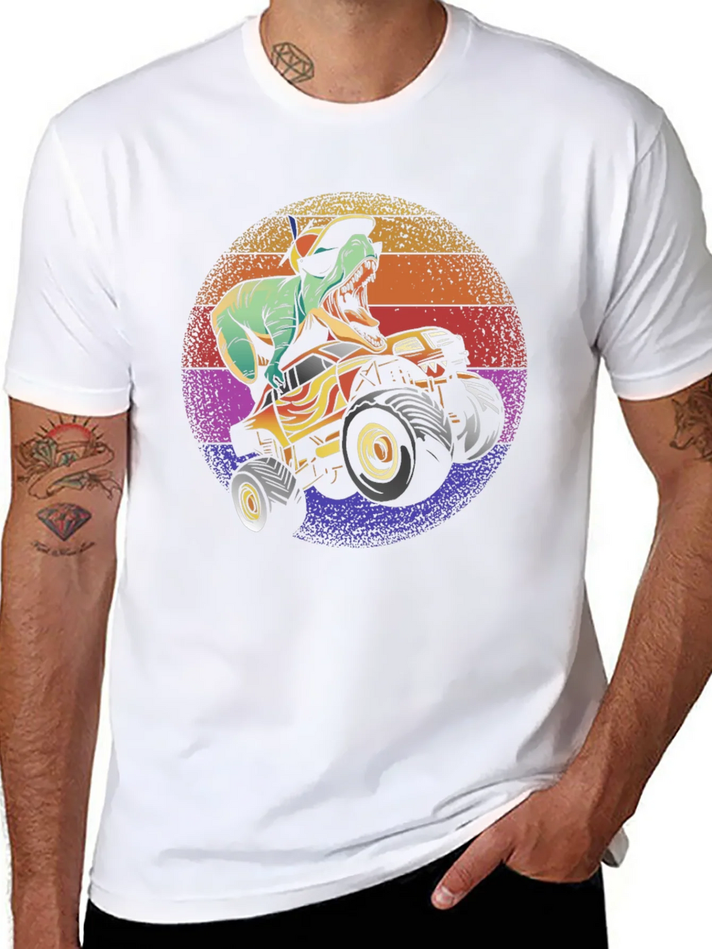 Dino Monster Truck Graphic Tee - Black product image 7