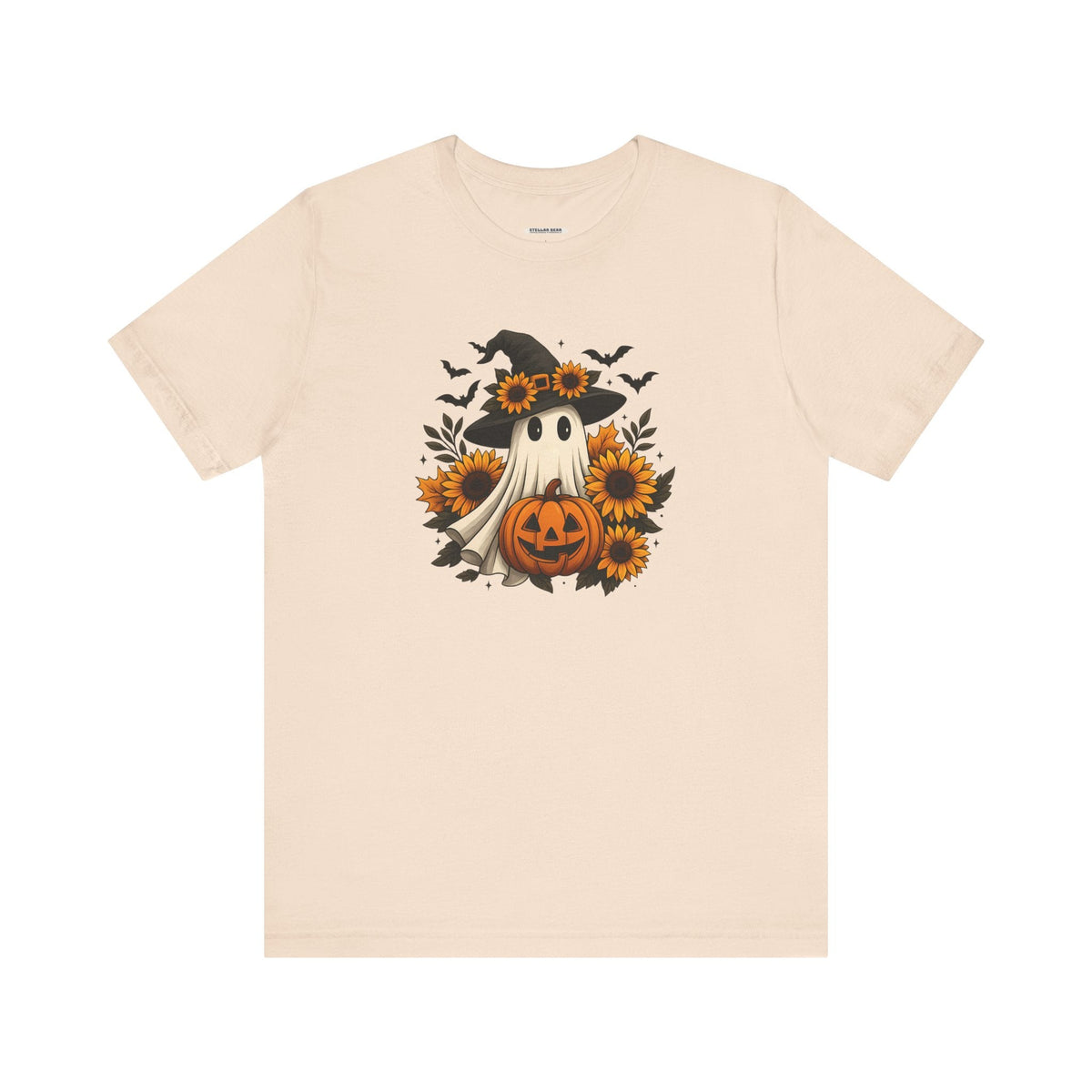 Ghost Witch, Sunflowers &Pumpkin Graphic T-Shirt product image 8