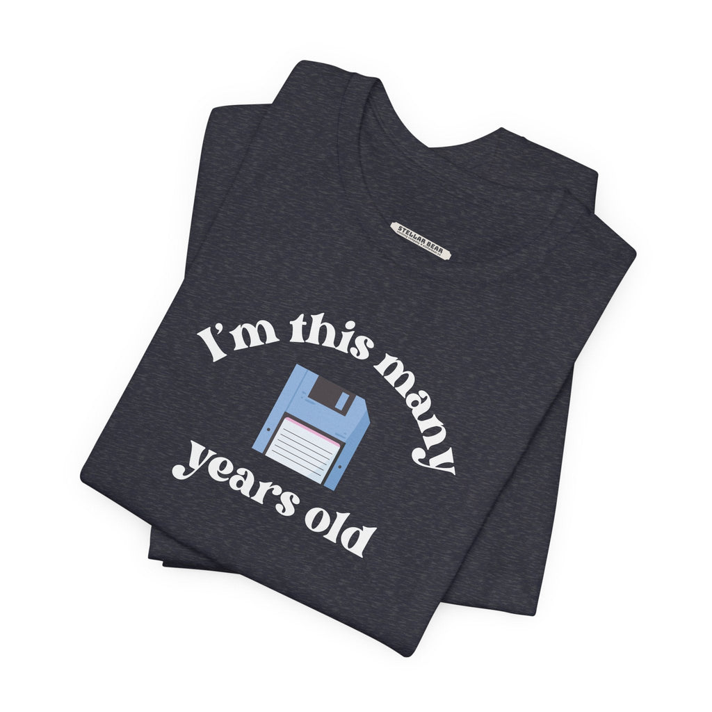 I'm This Many Years Old (Floppy Disk) Graphic T-Shirt product image 4