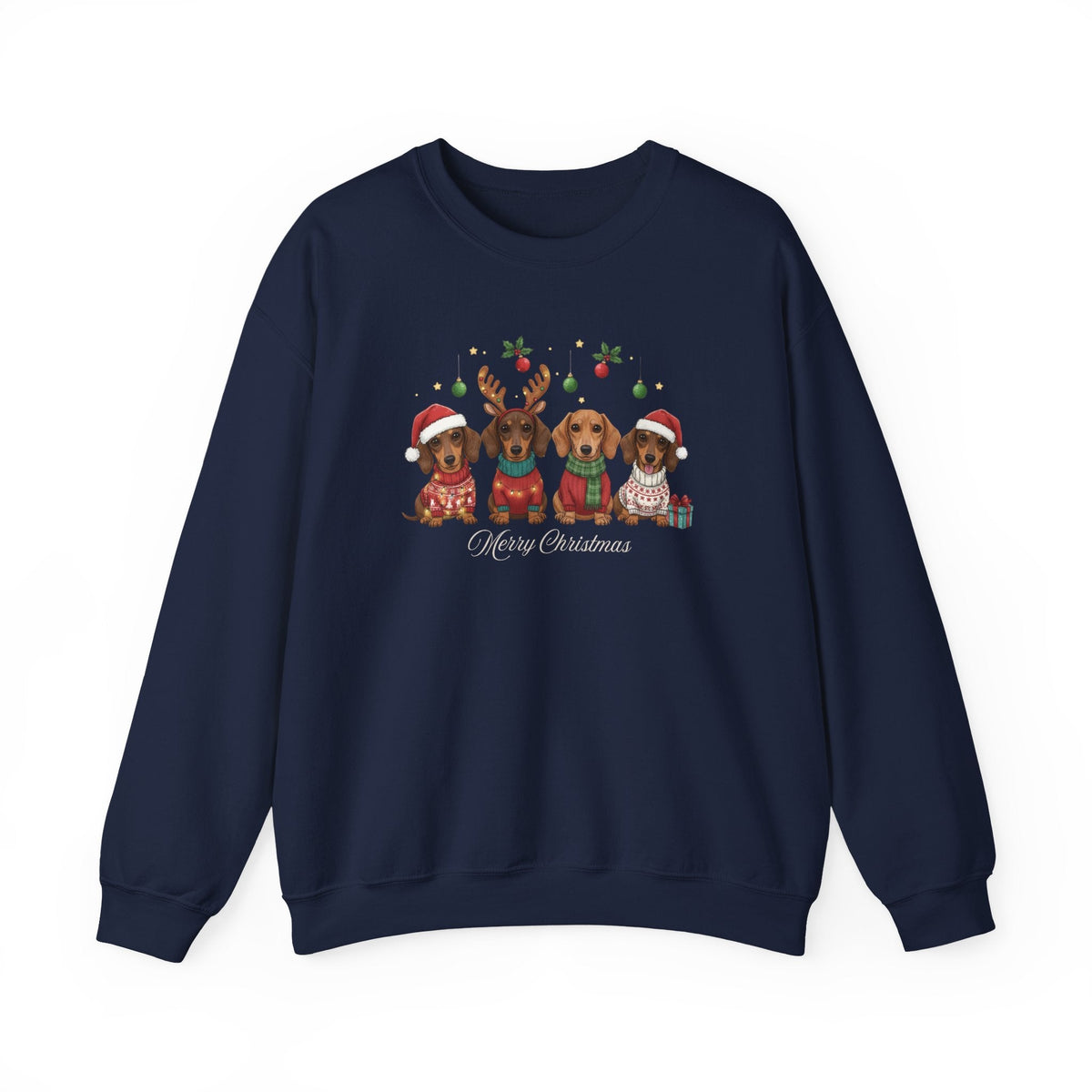 Dachshund Merry Christmas Graphic Sweatshirt product image 2