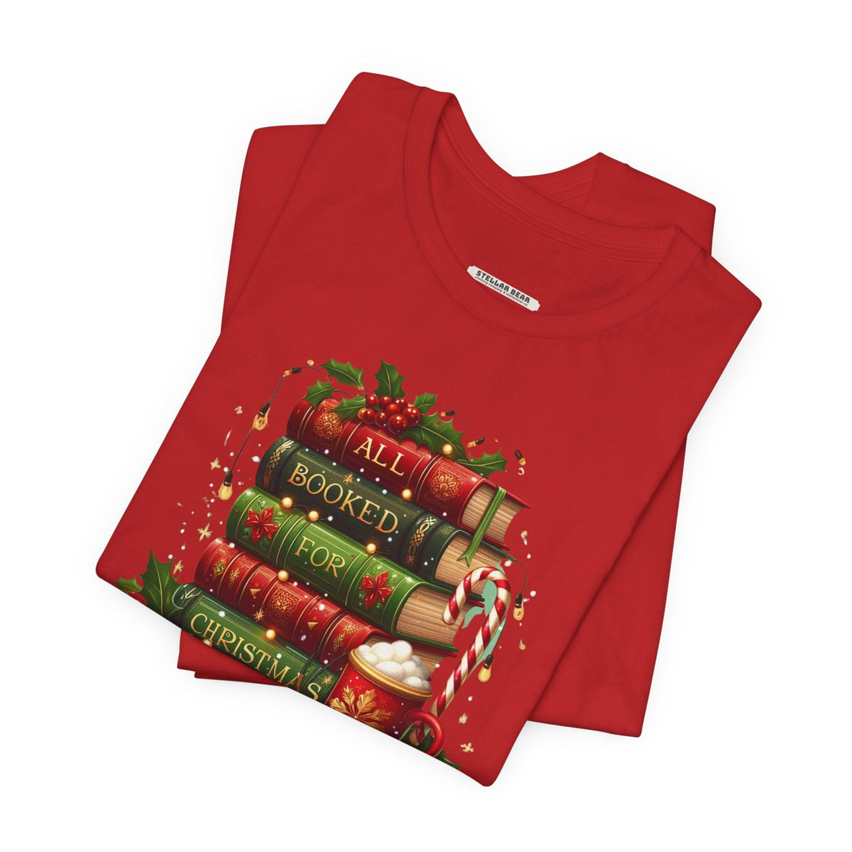 All Booked for Christmas Graphic T-Shirt product image 4