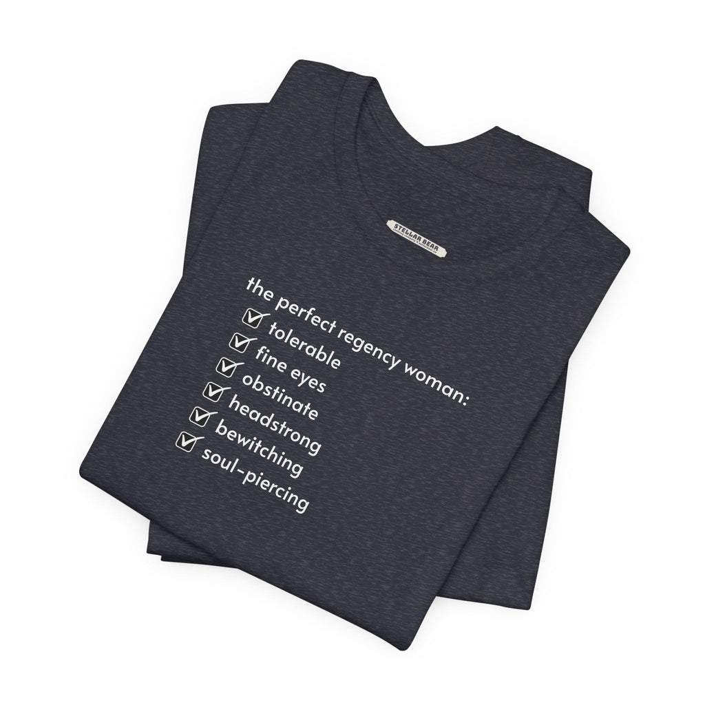 The Perfect Regency Woman Checklist T-Shirt (Jane Austen) product image 5