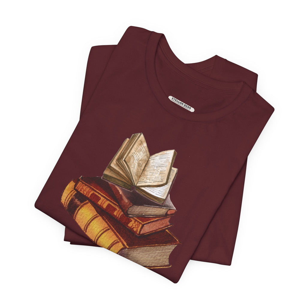 Stack of Old Books Vintage Objects Graphic T-Shirt product image 3