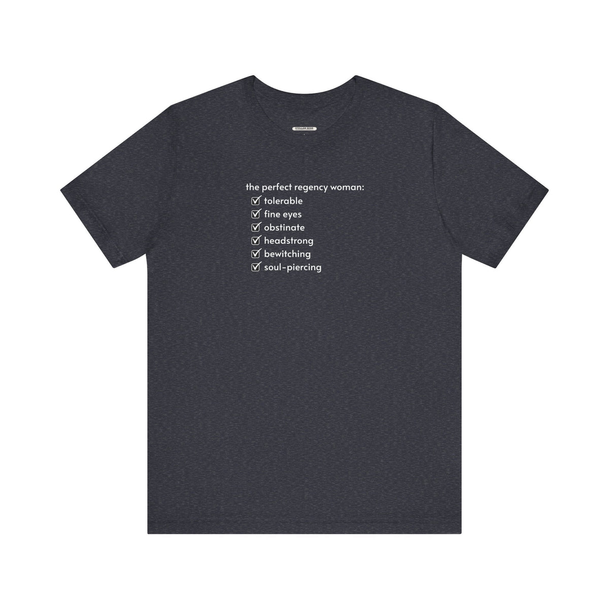 The Perfect Regency Woman Checklist T-Shirt (Jane Austen) product image 13