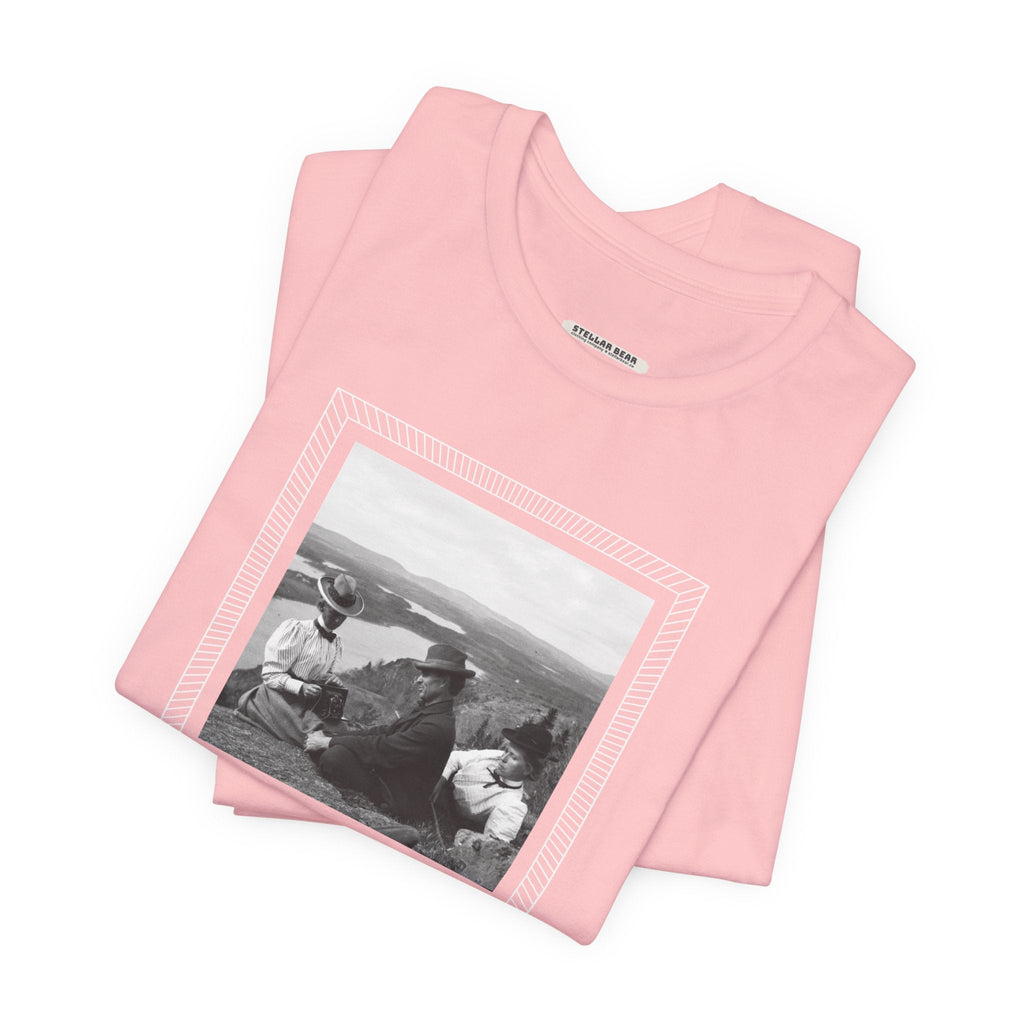 Friends on a Hill with a Camera 1899 Vintage Graphic T-Shirt product image 6
