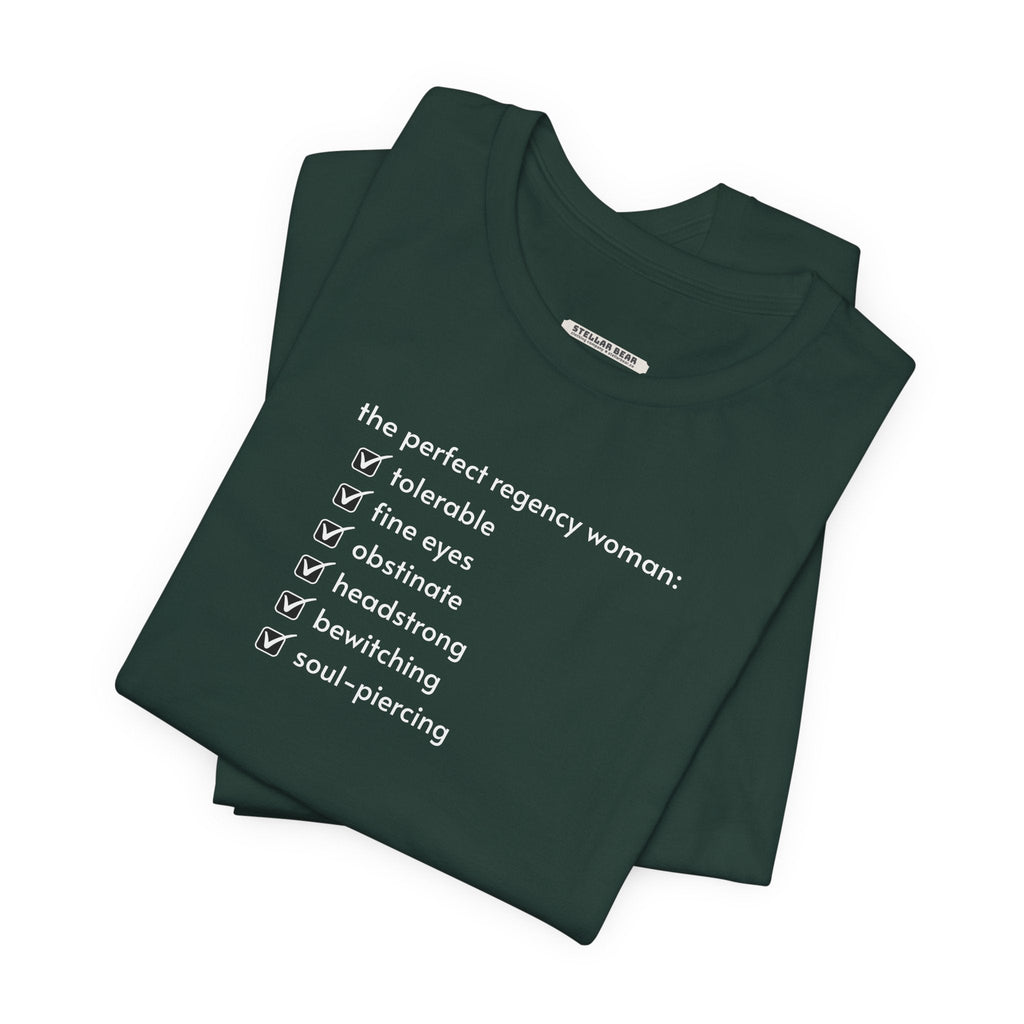 The Perfect Regency Woman Checklist T-Shirt (Jane Austen) product image 4