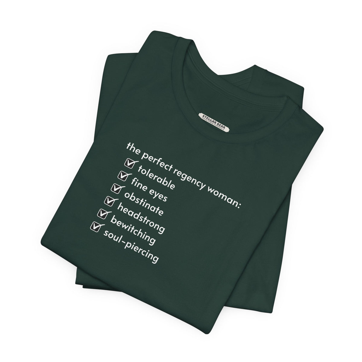 The Perfect Regency Woman Checklist T-Shirt (Jane Austen) product image 4