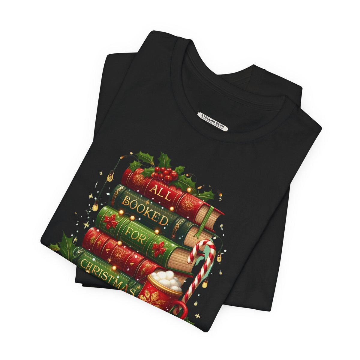 All Booked for Christmas Graphic T-Shirt product image 1