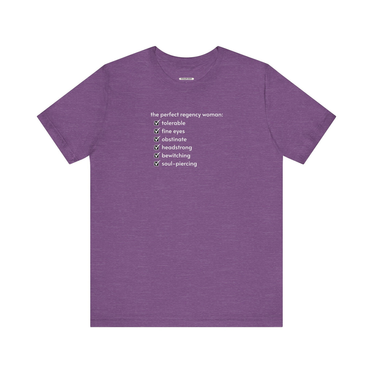 The Perfect Regency Woman Checklist T-Shirt (Jane Austen) product image 8
