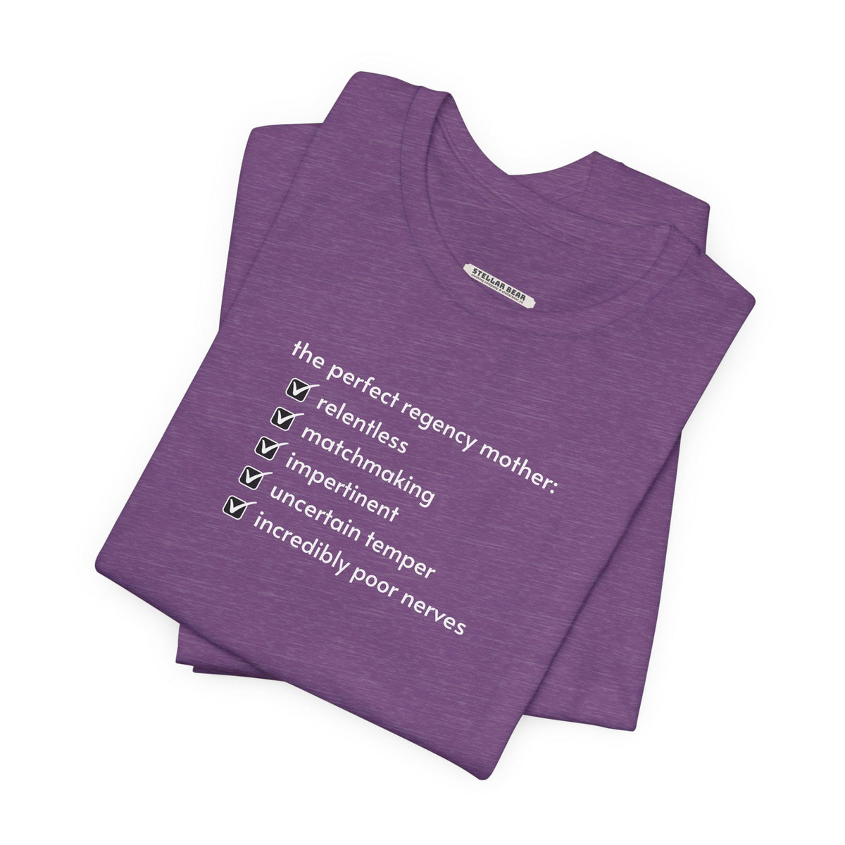 The Perfect Regency Mother Checklist T-Shirt (Jane Austen) product image 6