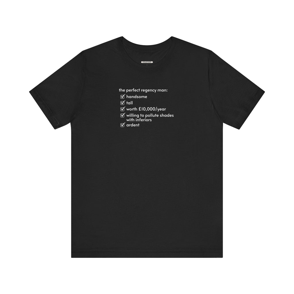 The Perfect Regency Man Checklist T-Shirt (Jane Austen) product image 7