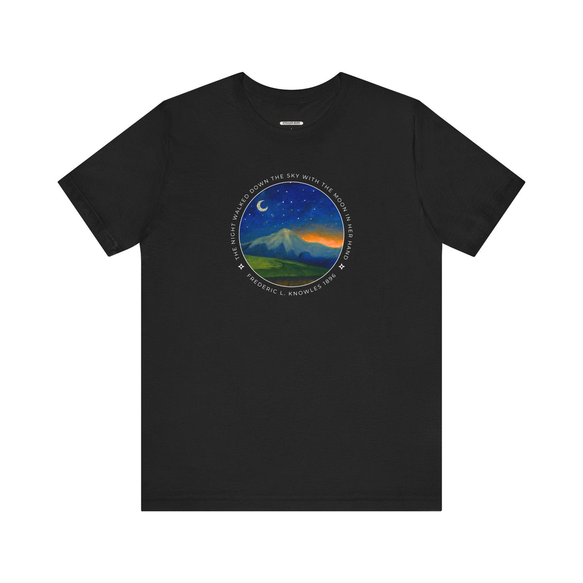 The Night Walked Down Sky Graphic Quote T-Shirt (Fredric L. product image 8