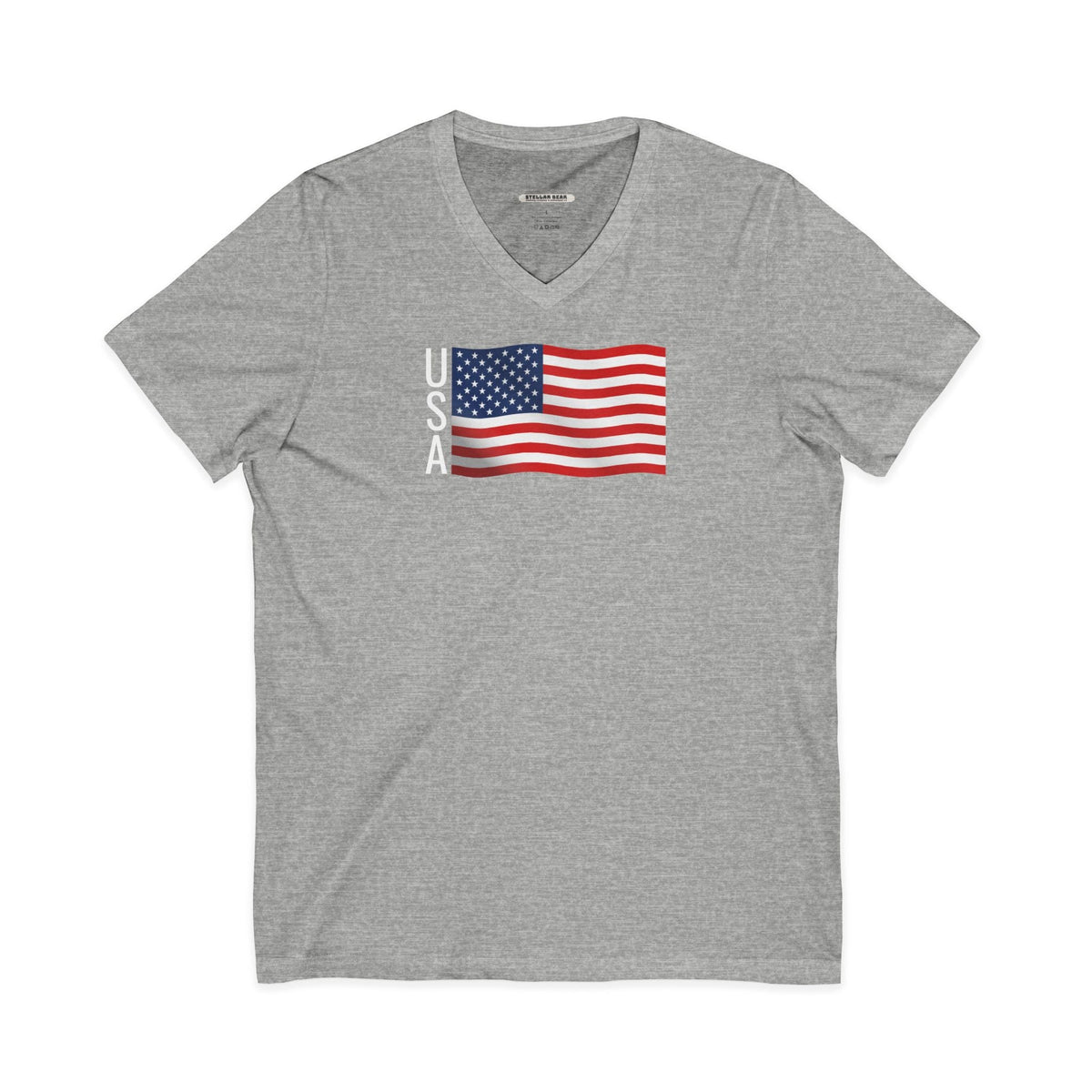 USA Flag V-Neck Graphic T-Shirt product image 3