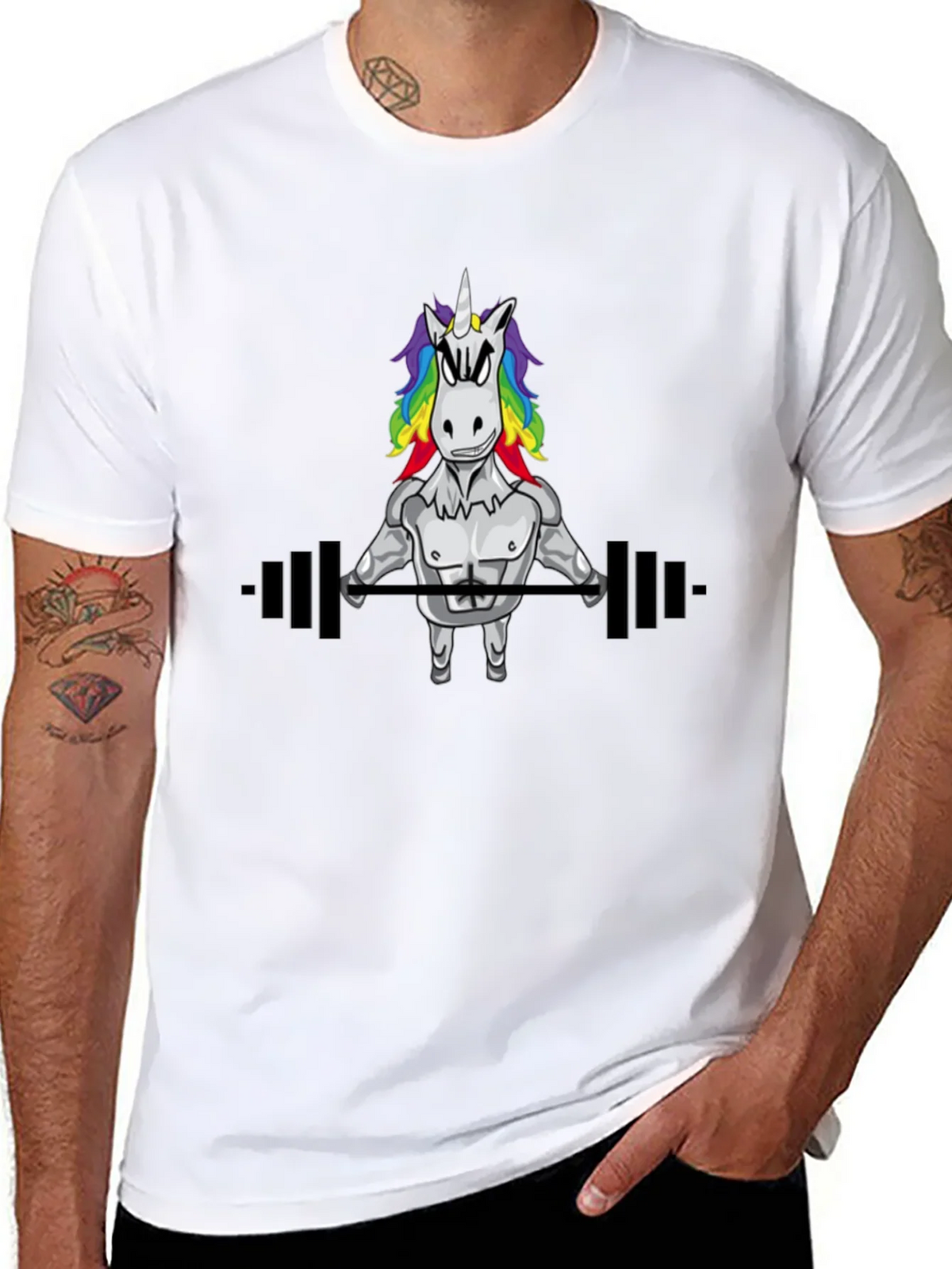 Unicorn Gym Black T-Shirt product image 5