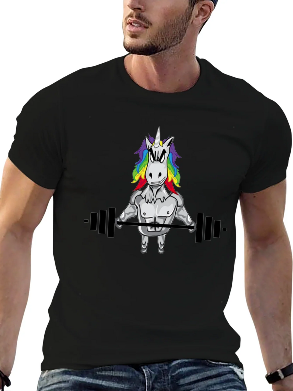 Unicorn Gym Black T-Shirt product image 4