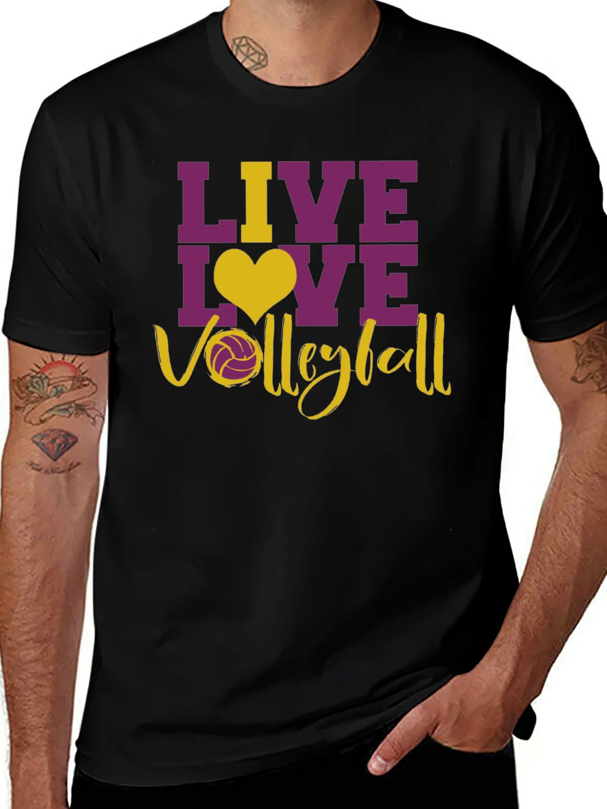 Live Love Volleyball Graphic T-Shirt product image 1