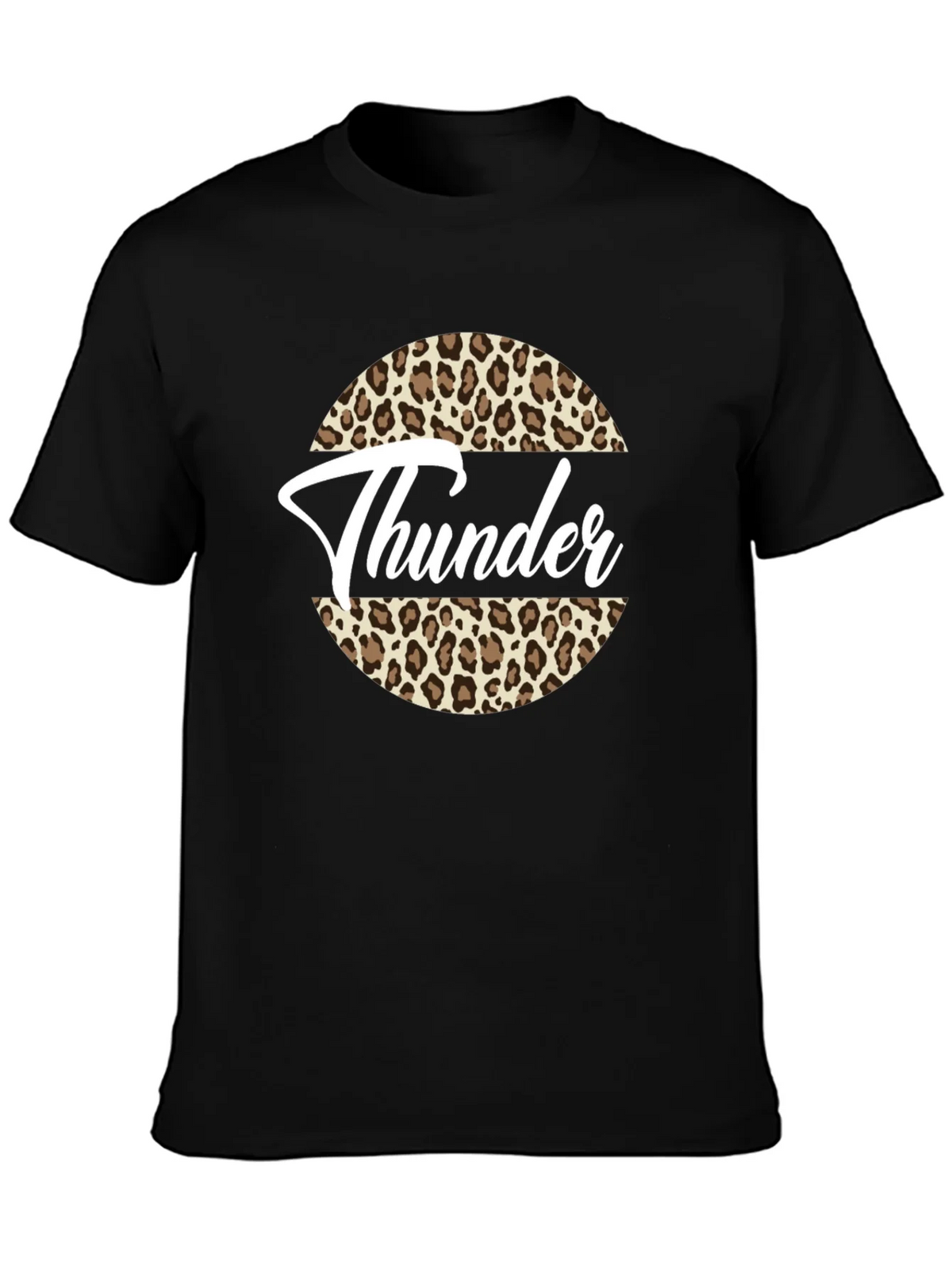 Thunder Leopard Print Graphic Tee - Black T-Shirt product image 3