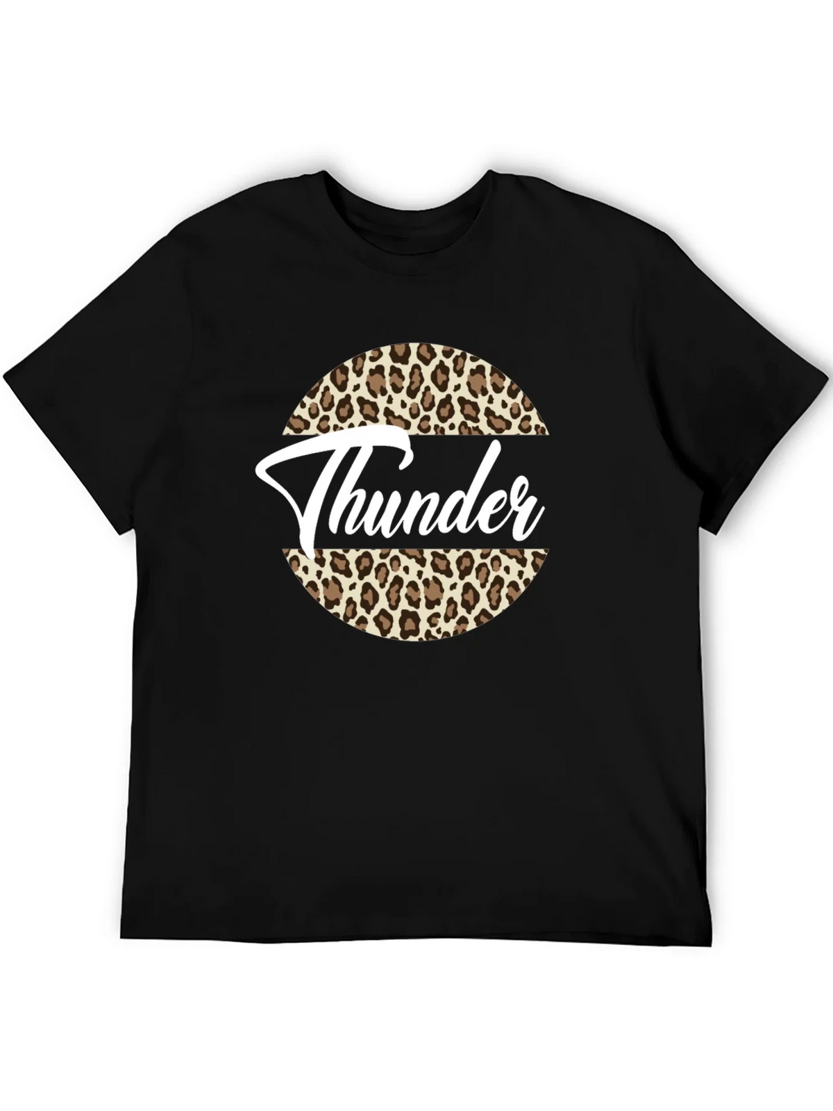 Thunder Leopard Print Graphic Tee - Black T-Shirt product image 5