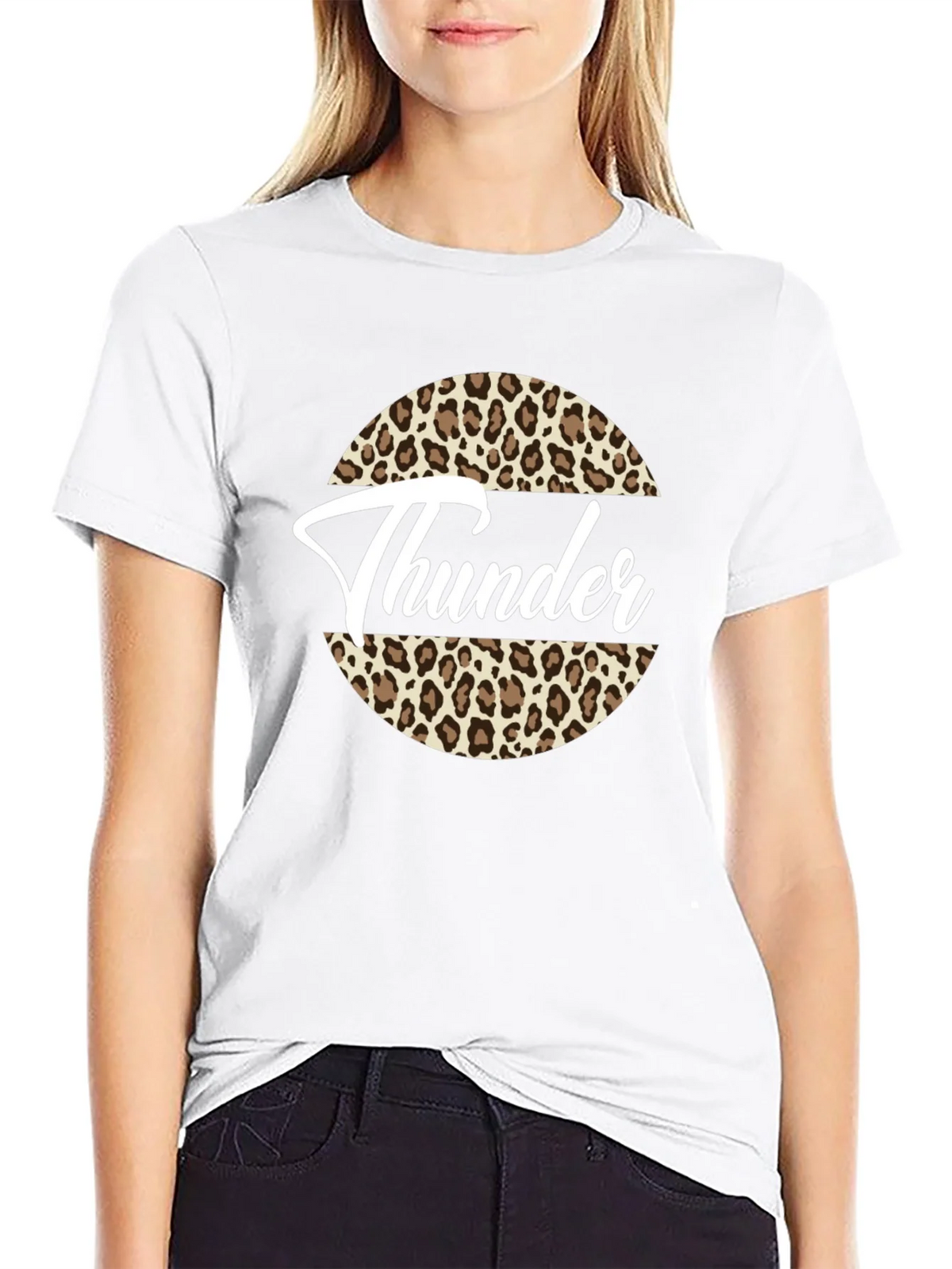 Thunder Leopard Print Graphic Tee - Black T-Shirt product image 8