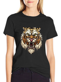 Tiger Graphic Tee - Fierce Animal Print Black T-Shirt product image 1