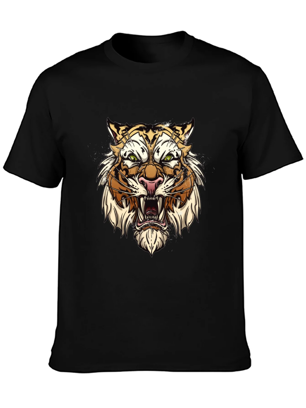 Tiger Graphic Tee - Fierce Animal Print Black T-Shirt product image 2