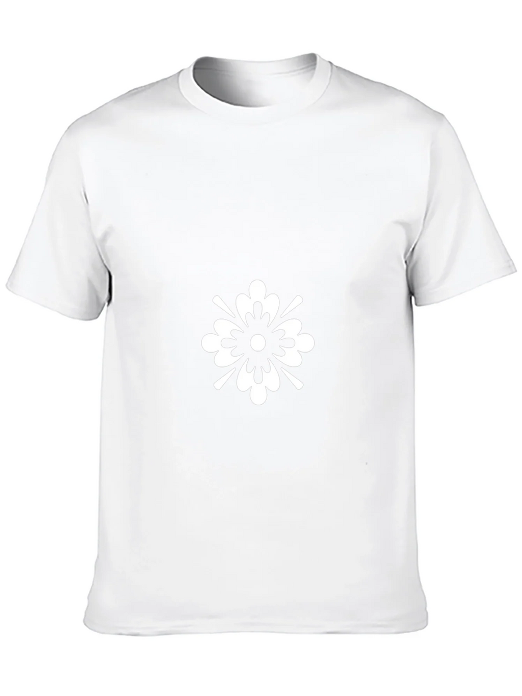 Black T-Shirt with White Floral Graphic product image 9