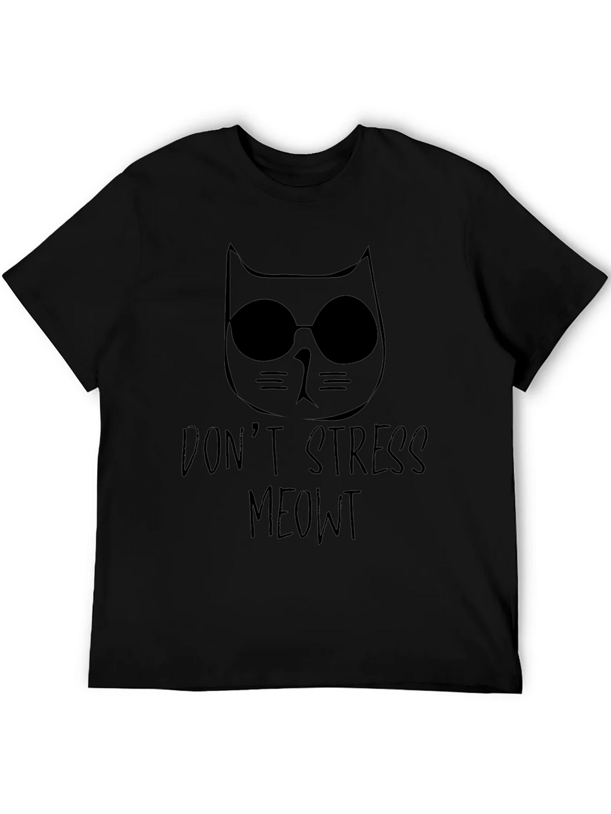Dont Stress Meowt Black T-Shirt product image 5