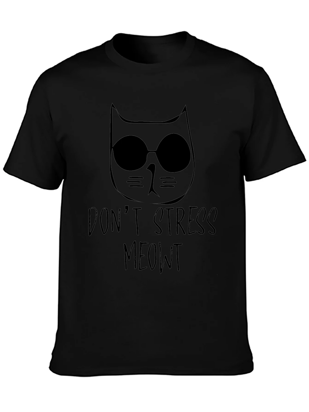Dont Stress Meowt Black T-Shirt product image 3