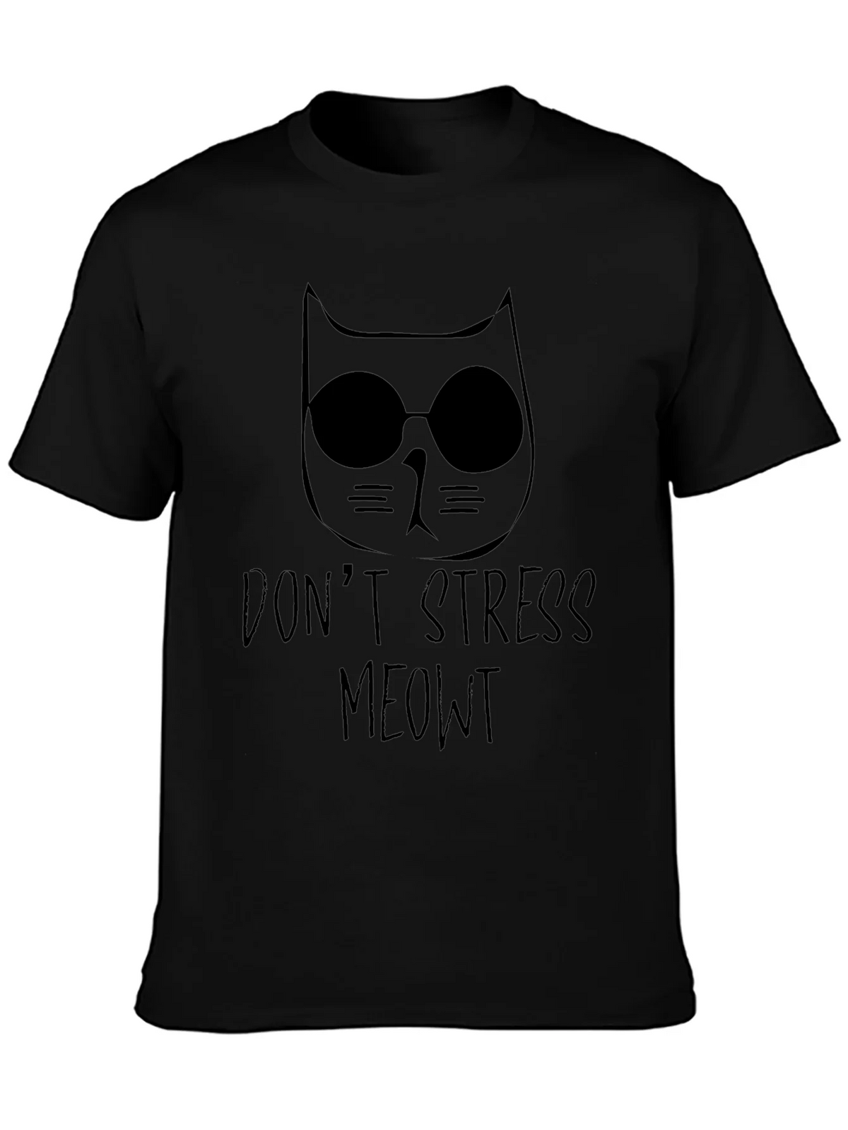 Dont Stress Meowt Black T-Shirt product image 3