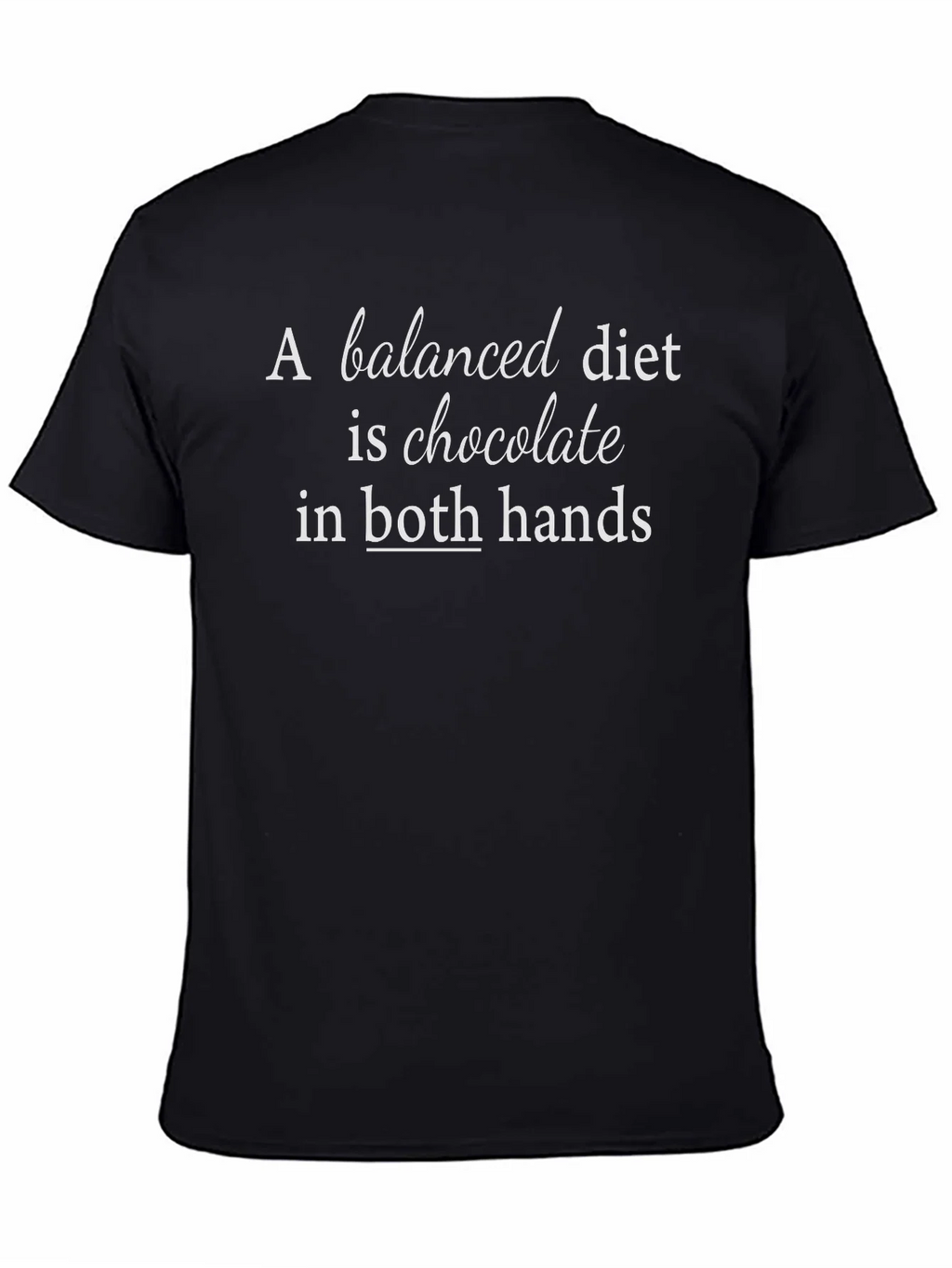 Chocolate Diet Funny Black T-Shirt product image 4