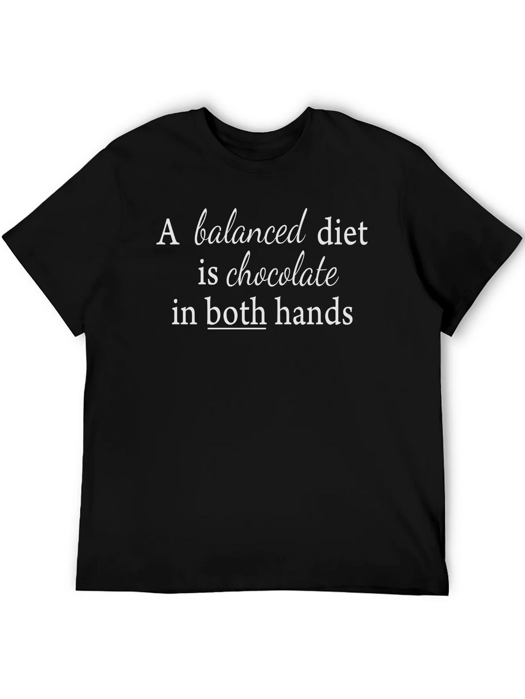 Chocolate Diet Funny Black T-Shirt product image 5