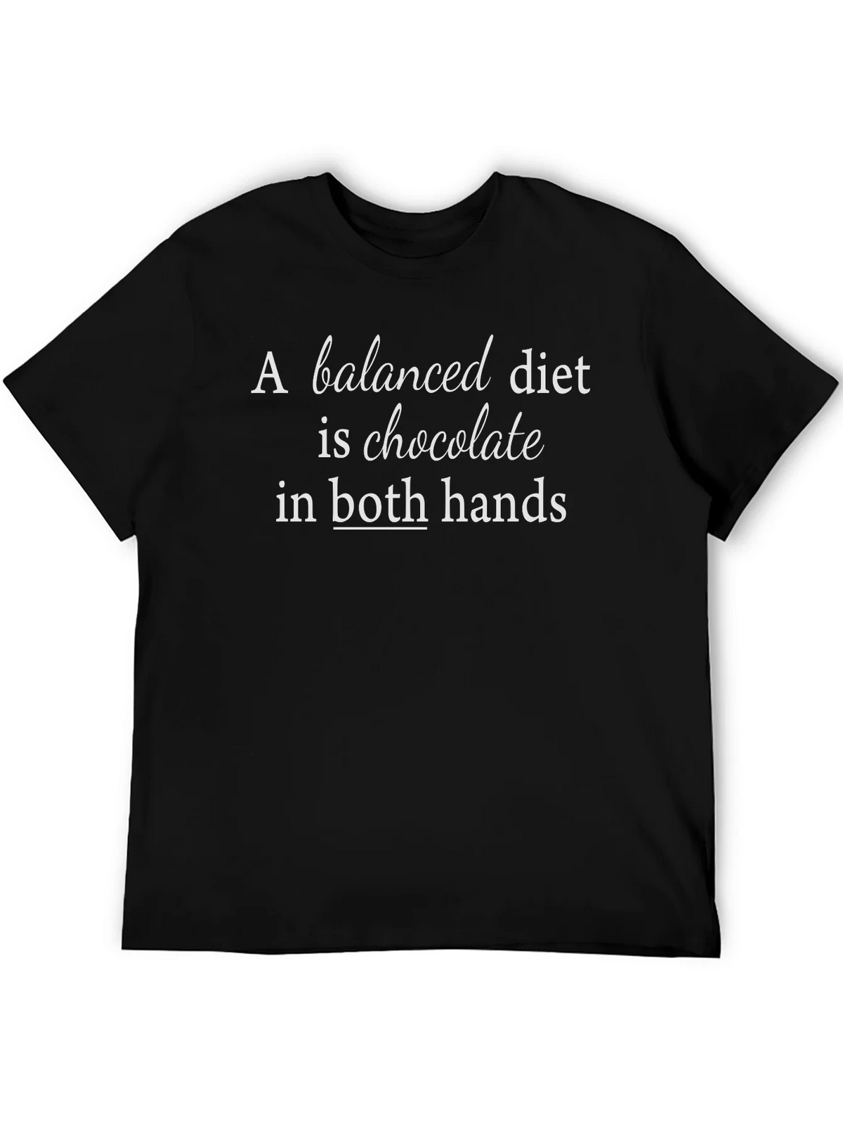 Chocolate Diet Funny Black T-Shirt product image 5