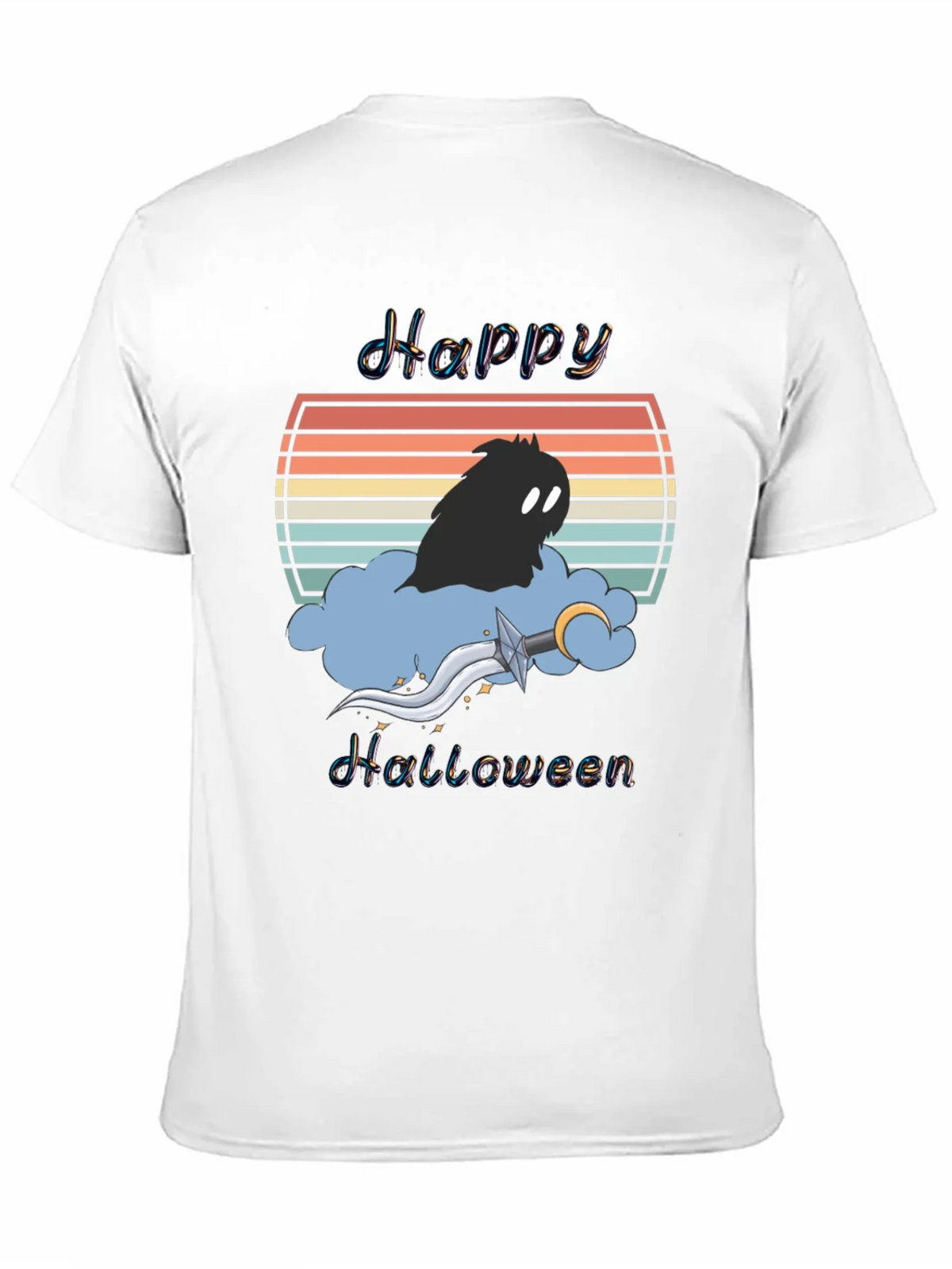 Happy Halloween T-Shirt - Retro Sunset Design product image 10